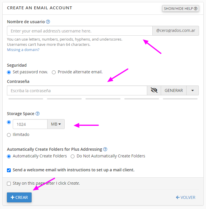 ¿Como crear cuentas de email en cPanel?