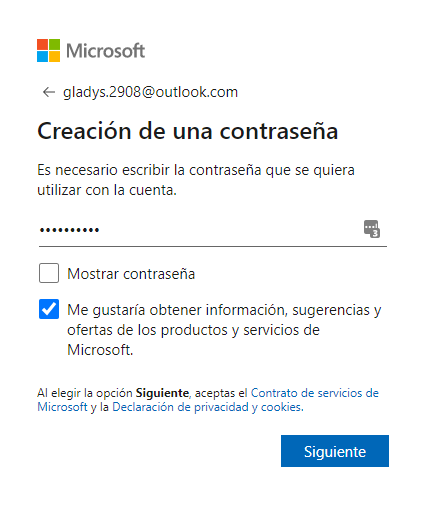 Outlook Live mail crear cuenta paso 1