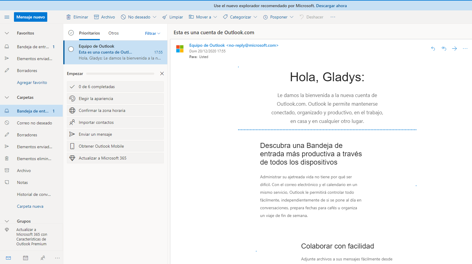 Outlook Live mail crear cuenta paso 3